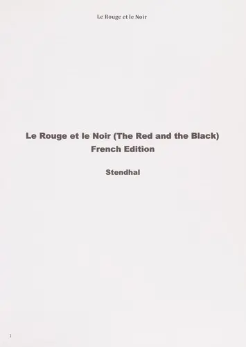 Le Rouge et le Noir (The Red and the Black)