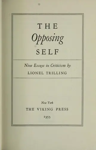 The Opposing Self